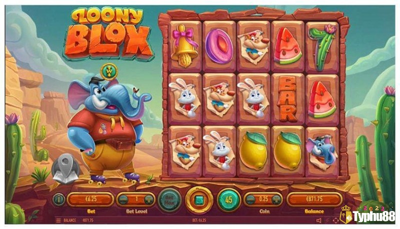 Loony Blox với chủ đề là phim hoạt hình rất hot