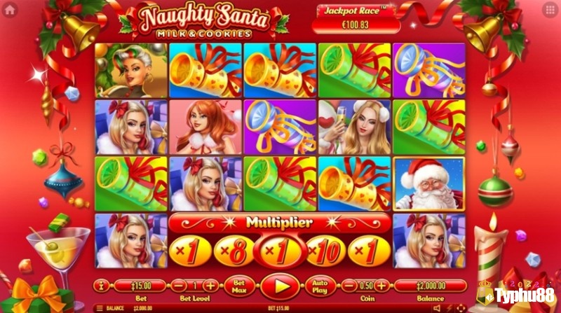 Naughty Santa slot với chủ đề giáng sinh vui nhộn