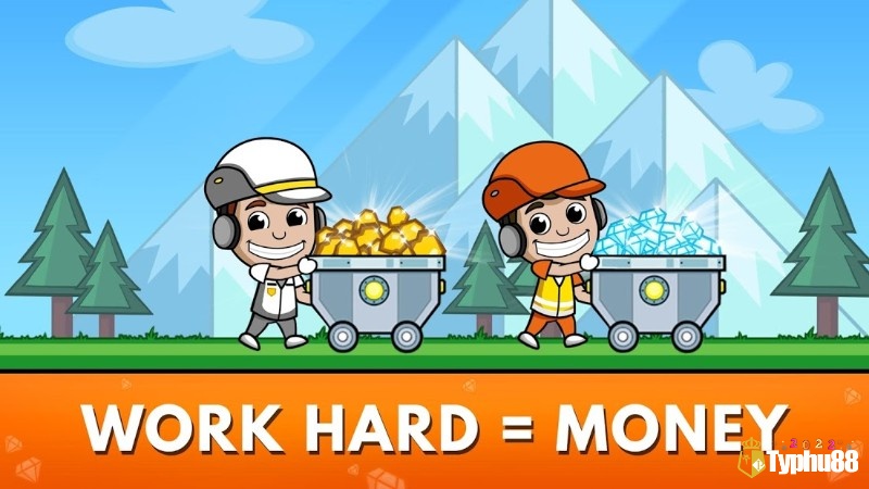 Game Idle Miner Tycoon có lối chơi mô phỏng kinh doanh quen thuộc