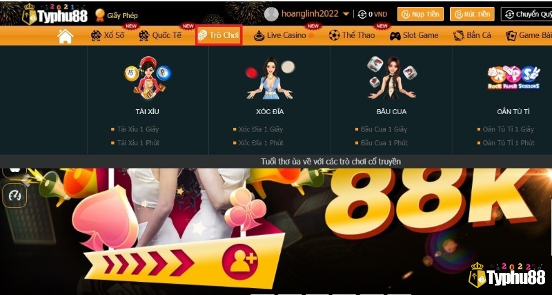 Ưu điểm của Web tài xỉu online typhu88