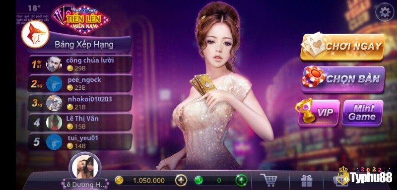 Game chơi bài tiến lên online hấp dẫn giải trí đông người chơi