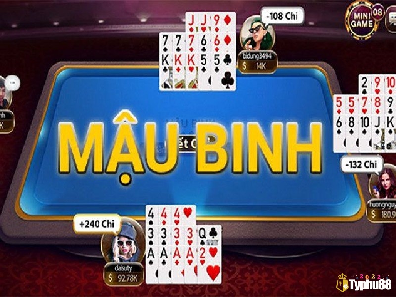 Bộ bài 52 lá tiêu chuẩn dùng trong luật chơi bài mậu binh chuẩn