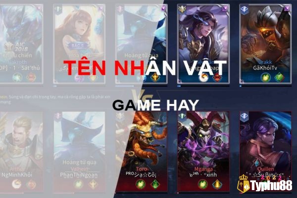 Tên nhân vật hay trong game võ lâm mang vẻ đẹp tinh tế