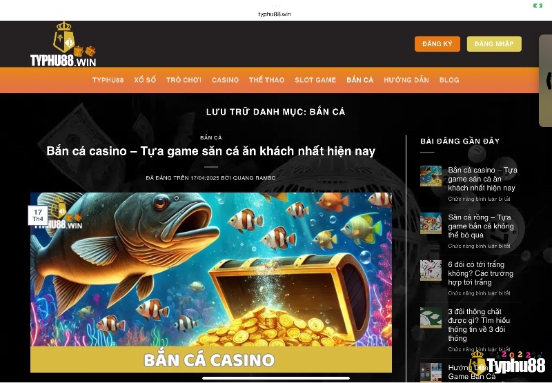 Bắn cá Typhu88 là game bắn cá đổi thẻ cào uy tín, dễ chơi, ngoài ra còn có các chương trình ưu đãi lớn
