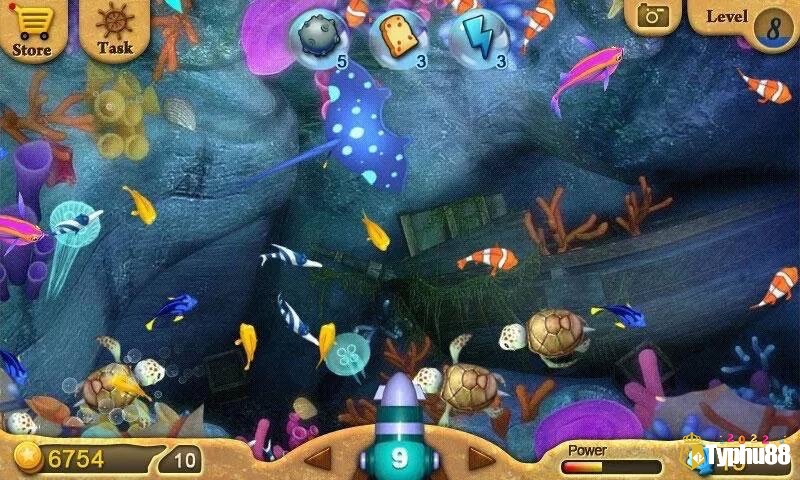 Game bắn cá cổ điển có giao diện 2D, luật chơi đơn giản, phù hợp người mới bắt đầu