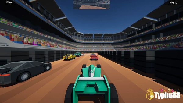 Mayhem Racing cho phép đấu trực tiếp 2 người với hệ thống bản đồ đa dạng
