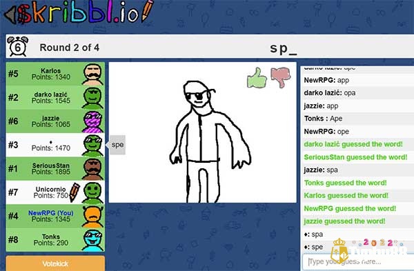 Skribbl.io game đoán chữ bằng nét vẽ, giải trí nhanh trên trình duyệt.