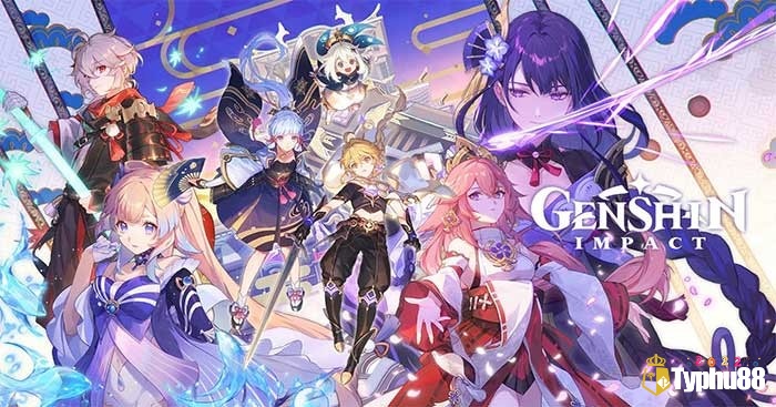 Thế giới Teyvat kỳ ảo với đồ họa anime 3D sống động và lối chơi hành động nguyên tố trong game Genshin Impact