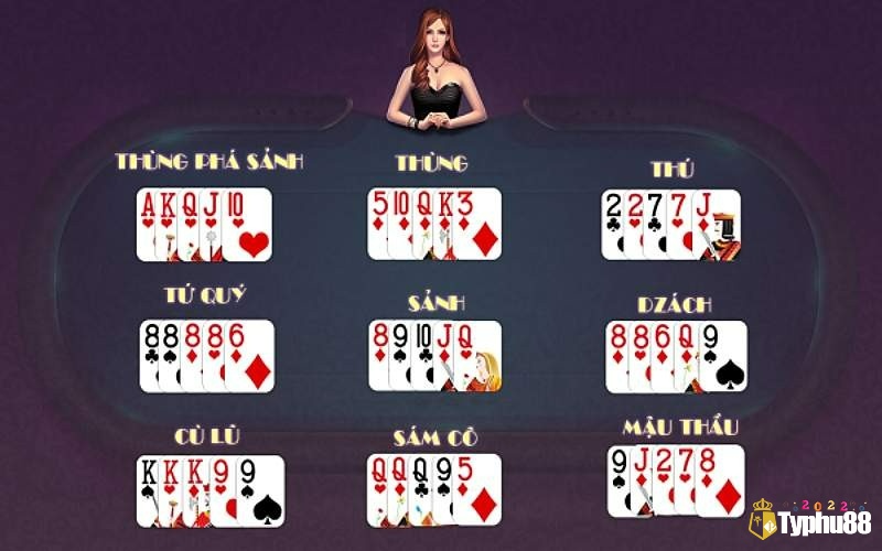 Từ Royal Flush đến High Card, hệ thống xếp hạng bài poker xác định chiến thắng công bằng trong mỗi ván showdown