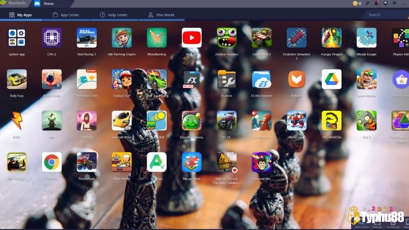 Người dùng cài BlueStacks để giả lập Android trên PC, đảm bảo trải nghiệm game bắn cá mượt mà với cấu hình phù hợp