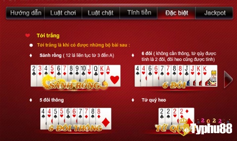 Khi sở hữu những bộ bài đặt biệt thì anh em sẽ thắng trắng và nhận thưởng cực khủng