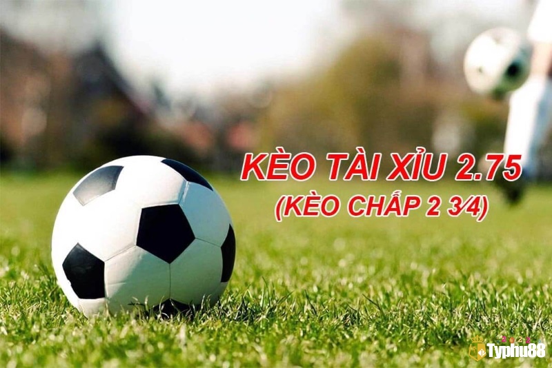 Kèo tài xỉu 2.75 là loại kèo đặc biệt, nơi người chơi có thể thắng hoặc thua nửa tiền khi trận đấu có 3 bàn thắng.