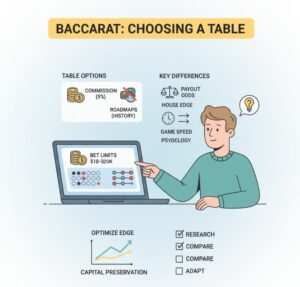 Cách chọn bàn Baccarat phù hợp với phong cách riêng của bạn