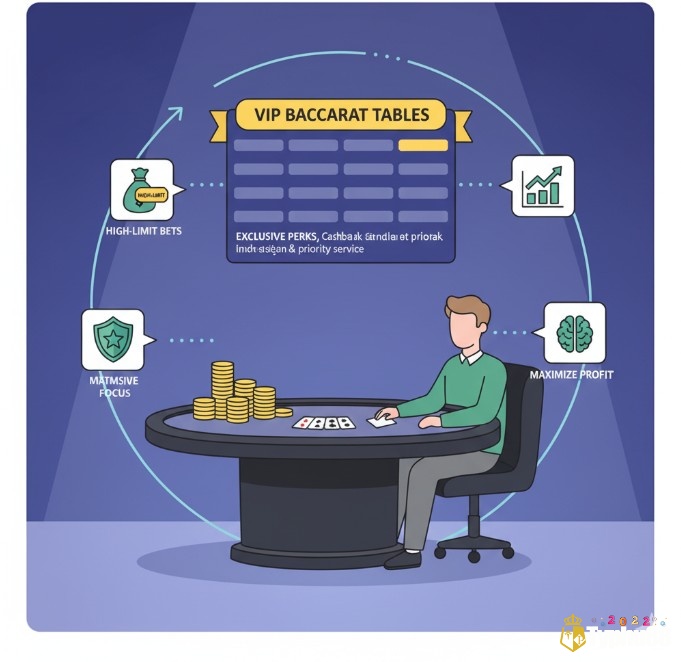 Người chơi chuyên nghiệp chọn bàn Baccarat VIP, với giới hạn cược cao, không gian riêng tư và đặc quyền dịch vụ để tối ưu hóa lợi nhuận và tập trung