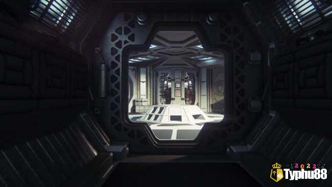 Bóng tối và ánh đèn phản chiếu trong không gian và tạo nên chiều sâu cho bối cảnh