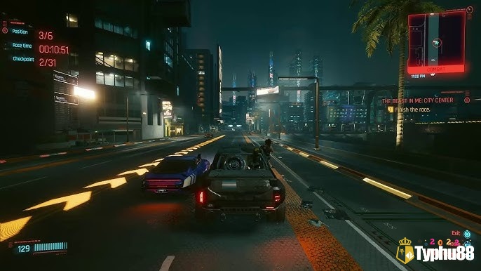 Xe chạy qua đại lộ rực neon, cảm giác “đi đường dài” mới là cách tận hưởng Night City