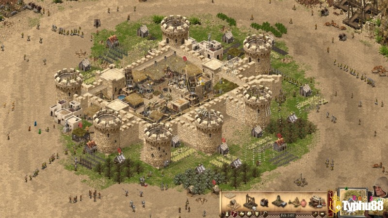 Dân làng vận chuyển lương thực từ trang trại về kho thóc trong bối cảnh sa mạc