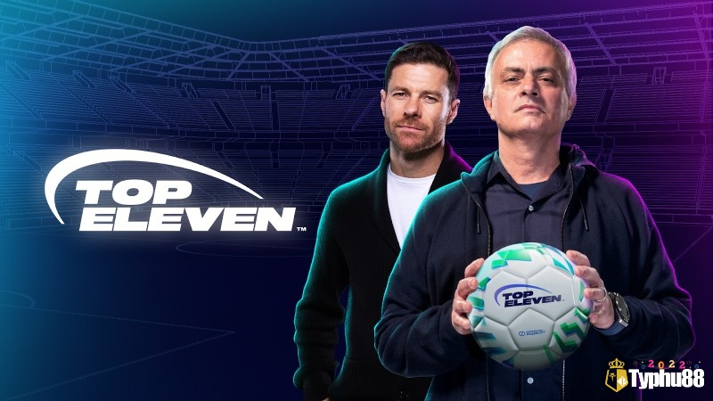 Giao diện Top Eleven hiển thị đội hình, chiến thuật và lịch thi đấu mùa giải