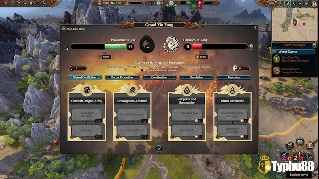 Cơ chế Harmony của Grand Cathay kết hợp tuyến trước và tuyến sau trên chiến trường