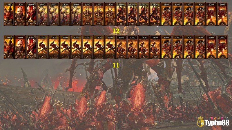 Skarbrand dẫn quân Exiles of Khorne lao vào đội hình địch trong Total War Warhammer III