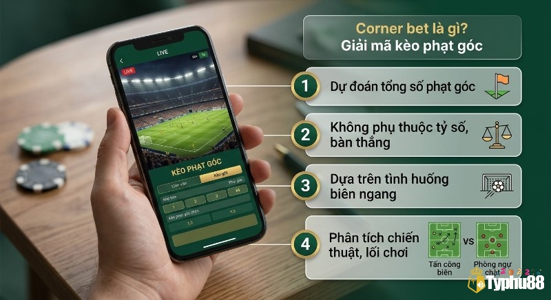 Giải mã kèo phạt góc với 4 điểm cốt lõi: cách dự đoán tổng số quả, không phụ thuộc tỷ số, dựa tình huống biên ngang và phân tích chiến thuật