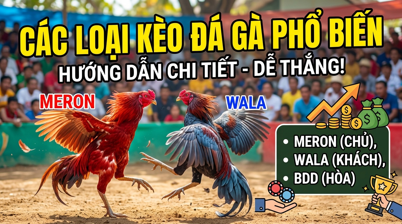 Các loại kèo đá gà phổ biến: Hướng dẫn chi tiết, dễ thắng