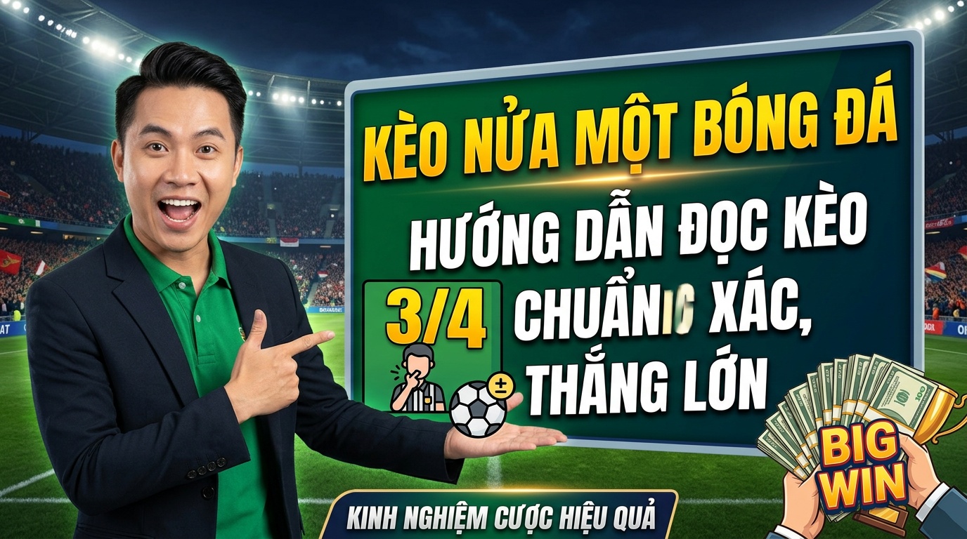 Kèo nửa một bóng đá: Hướng dẫn đọc kèo chuẩn xác, thắng lớn