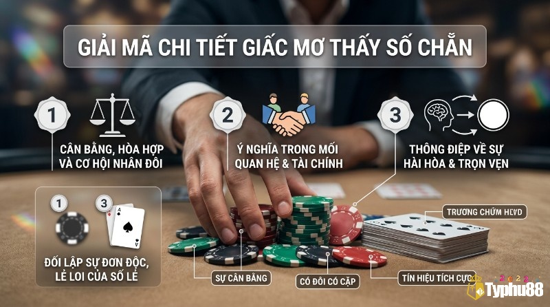 Giải mã giấc mơ thấy số chẵn số mấy: cân bằng, hòa hợp, cơ hội nhân đôi trong quan hệ, tài chính, trọn vẹn, đối lập số lẻ, minh họa chip và bài