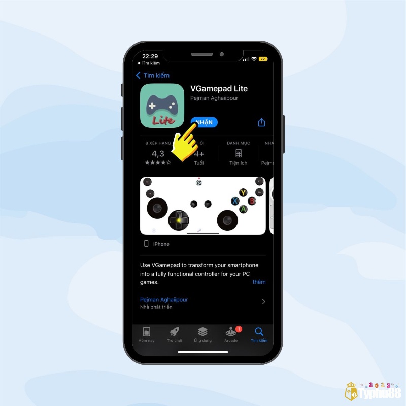 VGamepad Lite biến smartphone thành gamepad ảo để điều khiển trò chơi trên máy tính