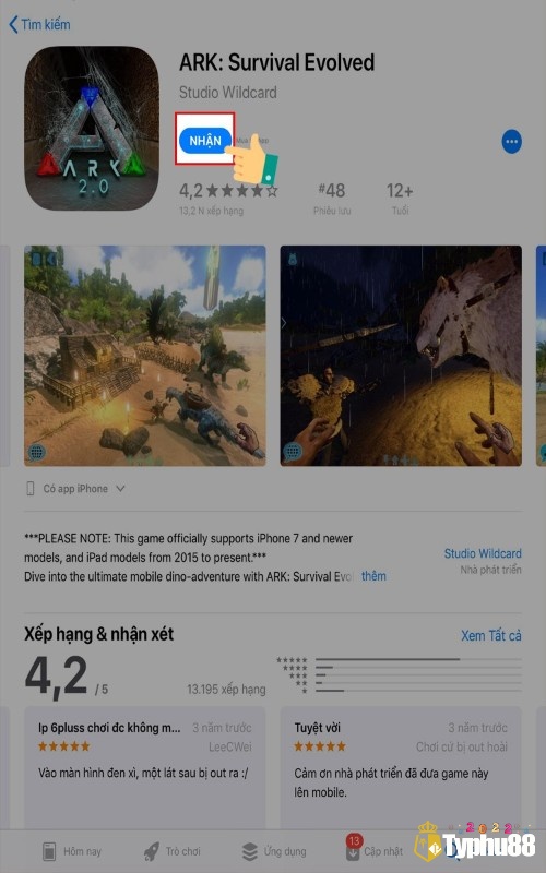 Bấm nhận để bắt đầu tải ark survival evolved