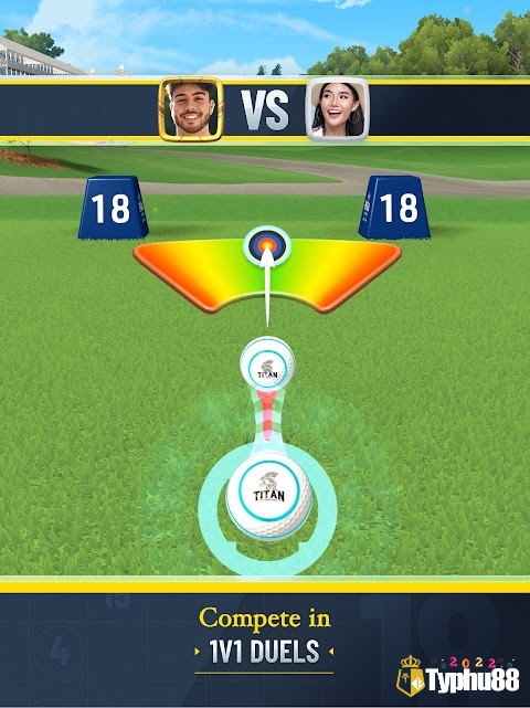 Trận Golf Clash 1v1 tạo áp lực ở từng cú đánh