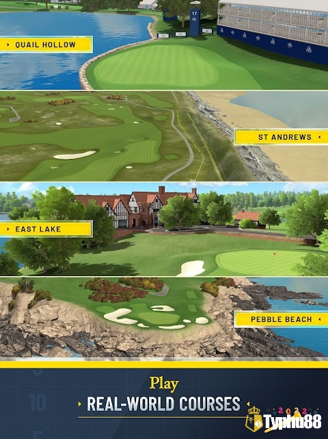 Các sân golf 3D thay đổi địa hình qua nhiều tour